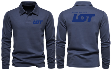 POLISH AIRLINES LONG SLEEVE POLO